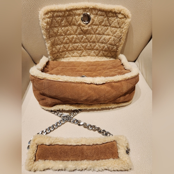 Zara Suede and Sheerling Quilted Crossbody - Picture 6 of 7